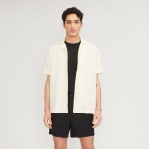The Pique Short-Sleeve Shirt | Bone