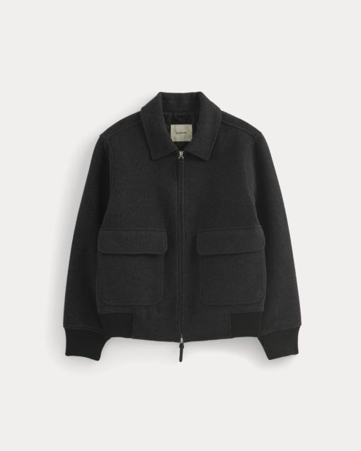 Alternative view of ReWool Flight Jacket | Heather Charcoal