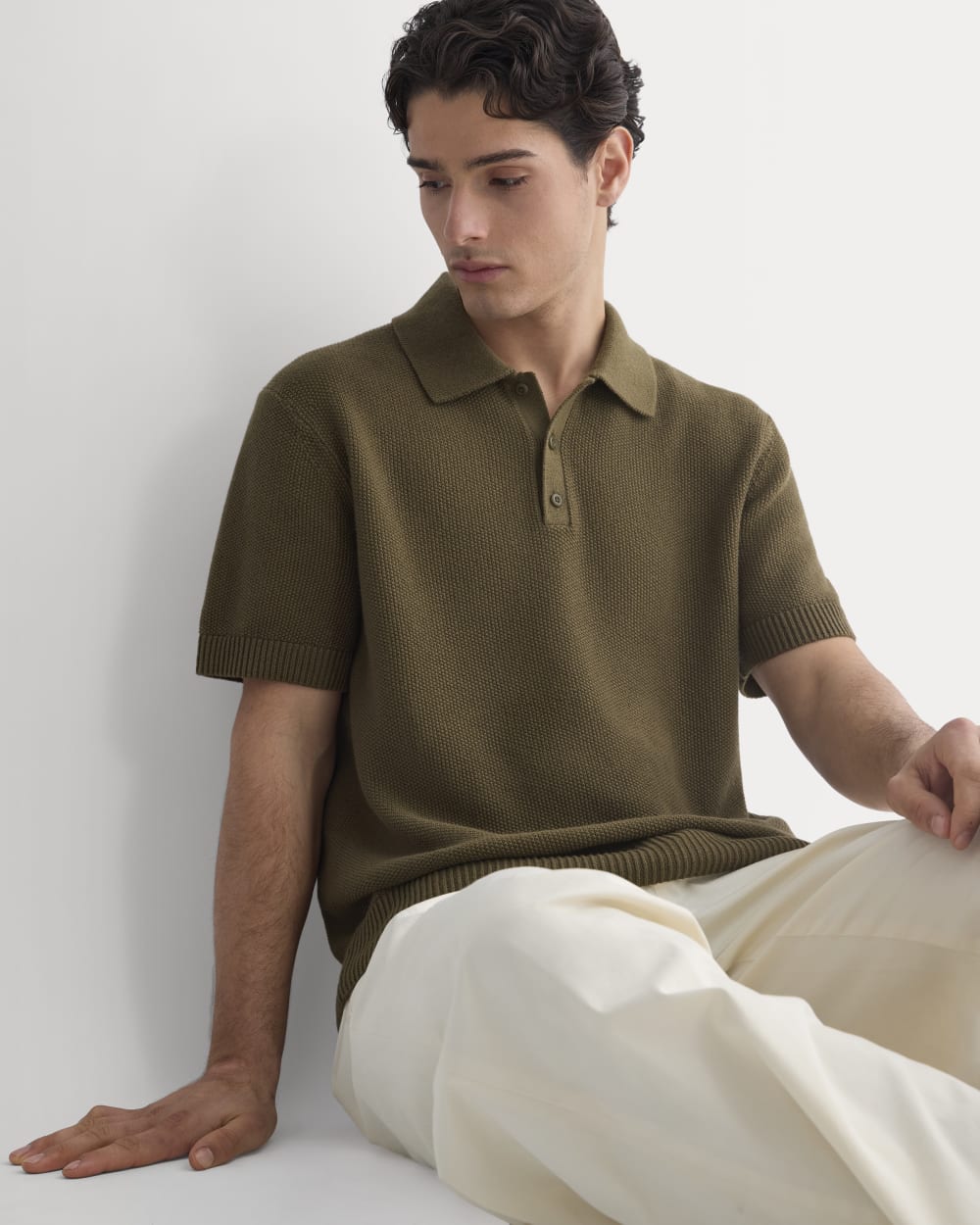Seed Stitch Polo | Beech - Image 6