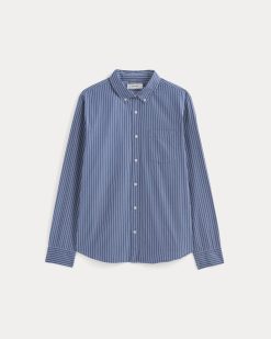 Alternative view of Washed Poplin Shirt | Mazarine Blue / Optic White