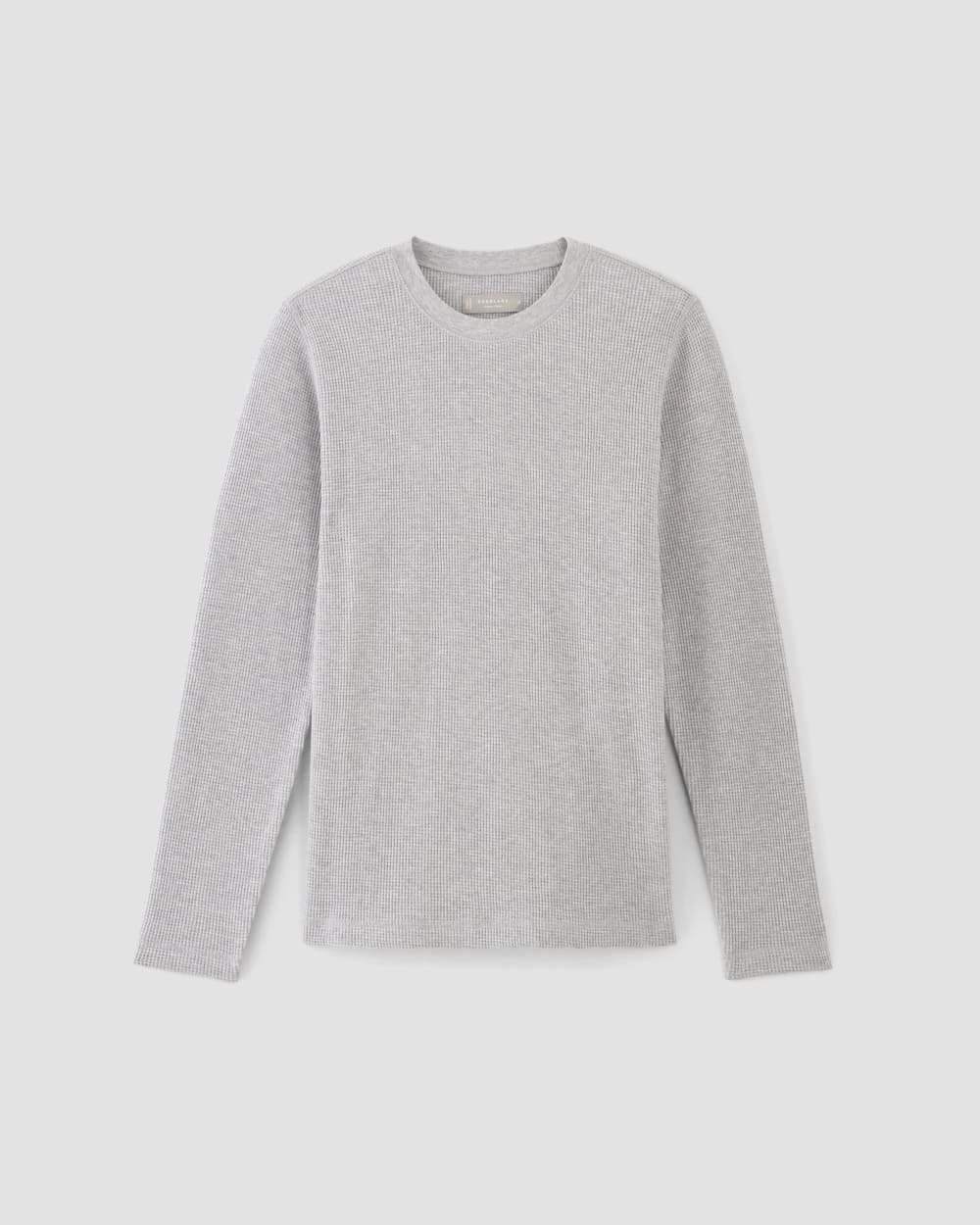 The Waffle Long-Sleeve Crew | Light Grey Donegal - Image 2
