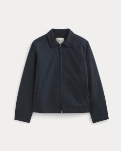 Alternative view of The Filled Harrington Jacket | Deep Navy