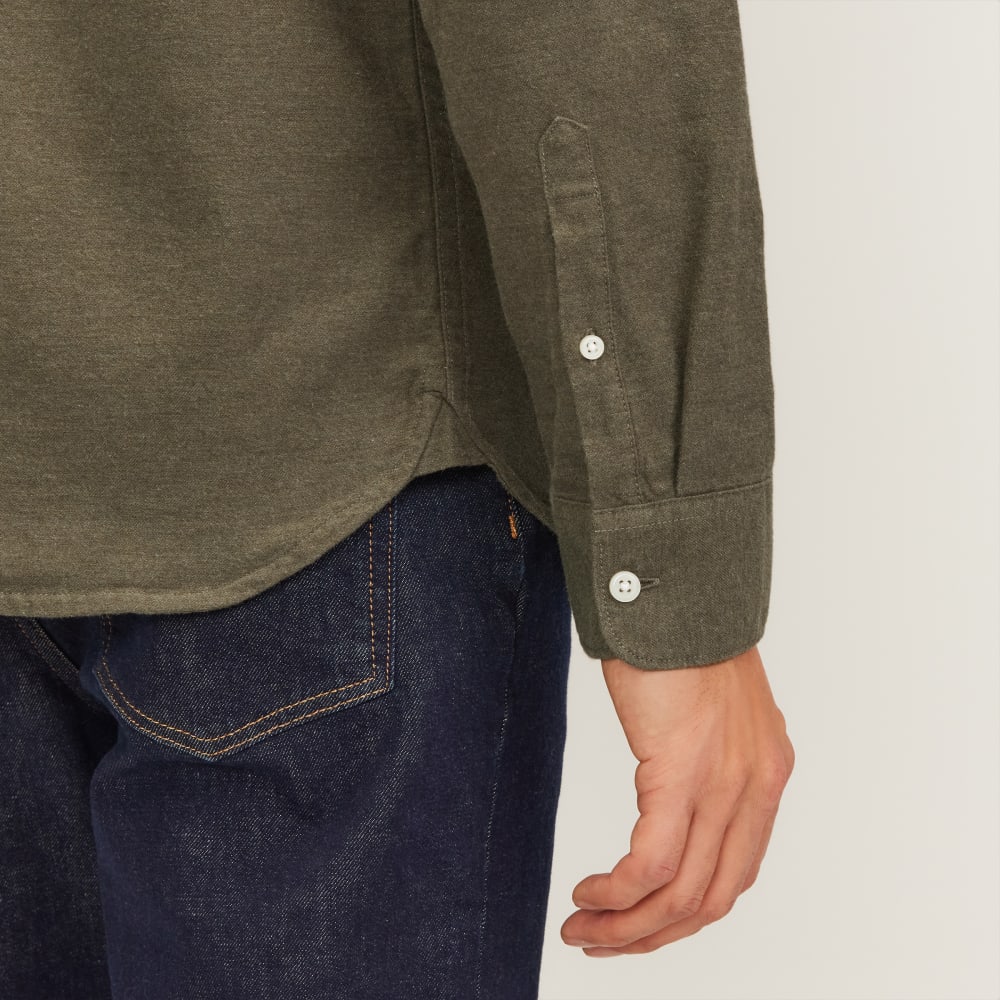The Brushed Flannel Shirt | Heathered Thyme - Image 5
