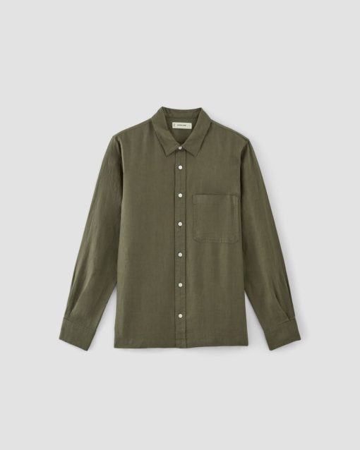 Alternative view of The Linen Straight Hem Shirt | Kalamata