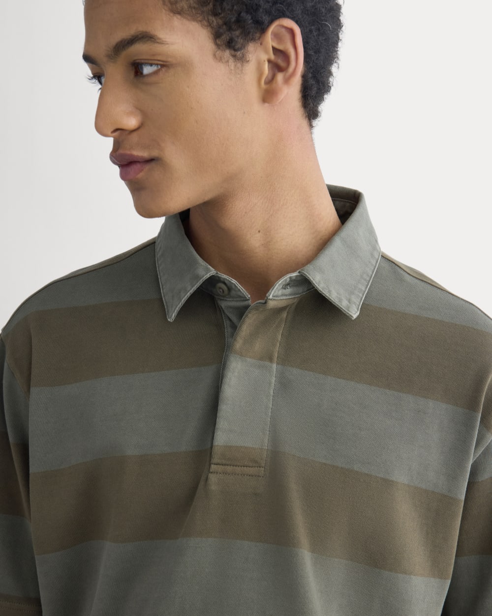 Vintage Rugby Polo | Overdye Olive Night - Image 3