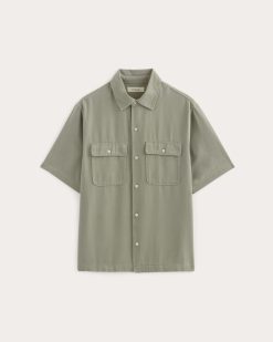 Alternative view of The Relaxed Utility Shirt in Buttersoft | Sage Green