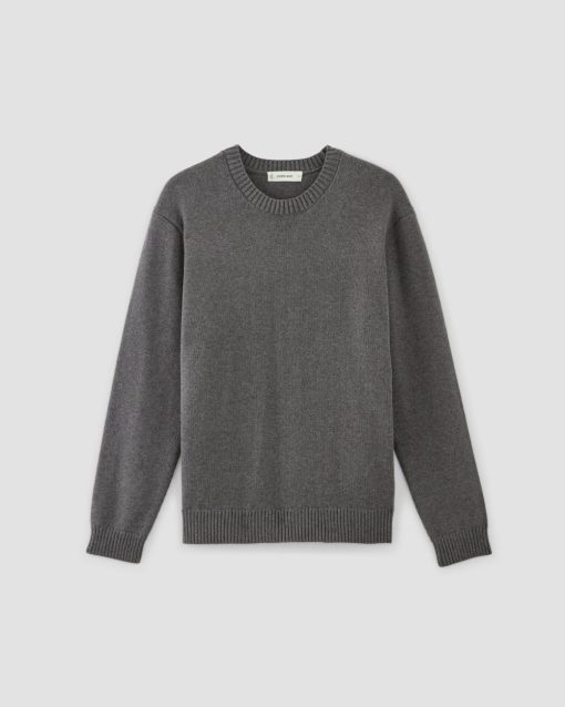 Alternative view of The Classic Sweater in Everyday Cotton | Heathered Charcoal