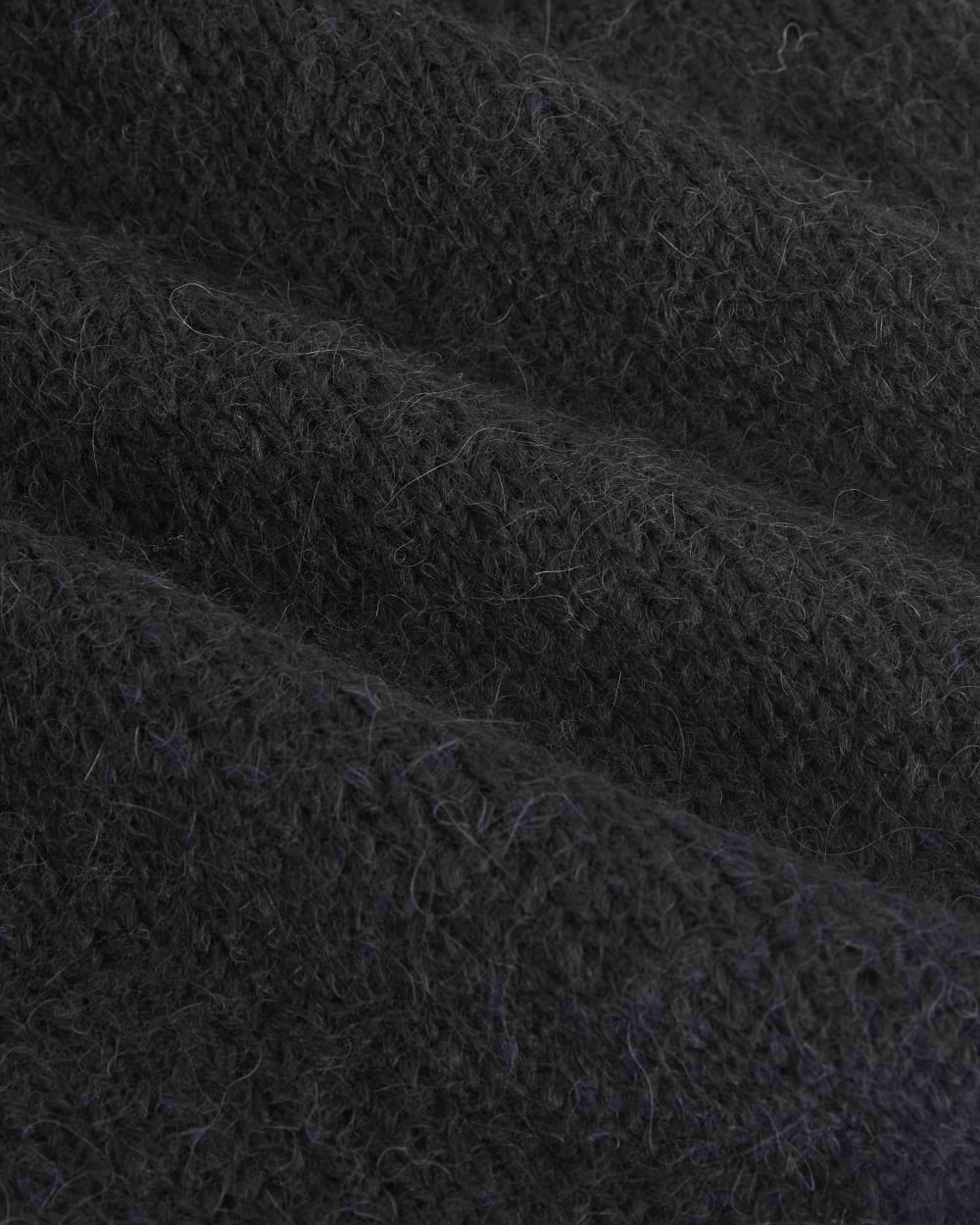 Plush Alpaca Scarf | Black/ Skyway - Image 4
