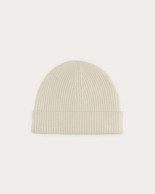 Alternative view of The Cashmere Ribbed Beanie | Bone