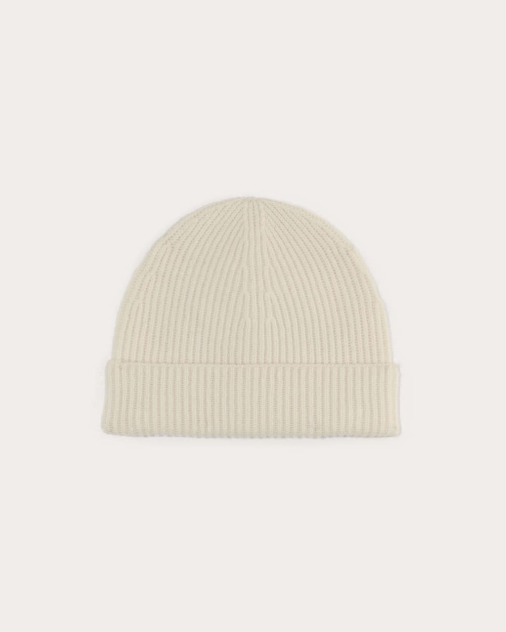 The Cashmere Ribbed Beanie | Bone - Image 2