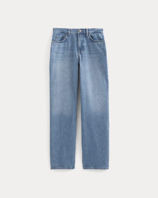 Alternative view of Relaxed Italian Selvedge Jean | Medium Indigo