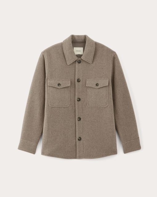 Alternative view of The Wool Overshirt | Heather Taupe