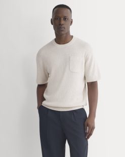 Textured Knit Tee | Heathered Oat