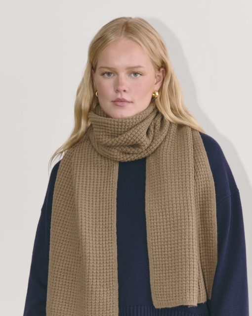 Alternative view of The Waffle Scarf | Camel