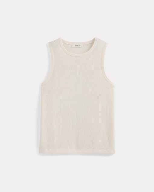 Alternative view of Textured Knit Tank | Bone