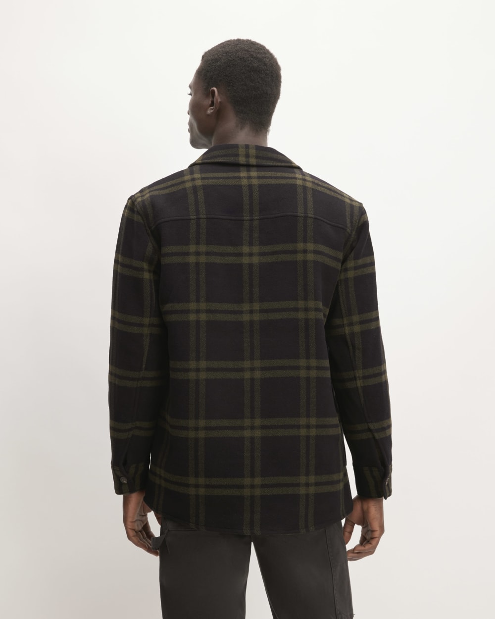 The ReWool® Oversized Shirt Jacket | Black / Olive - Image 6