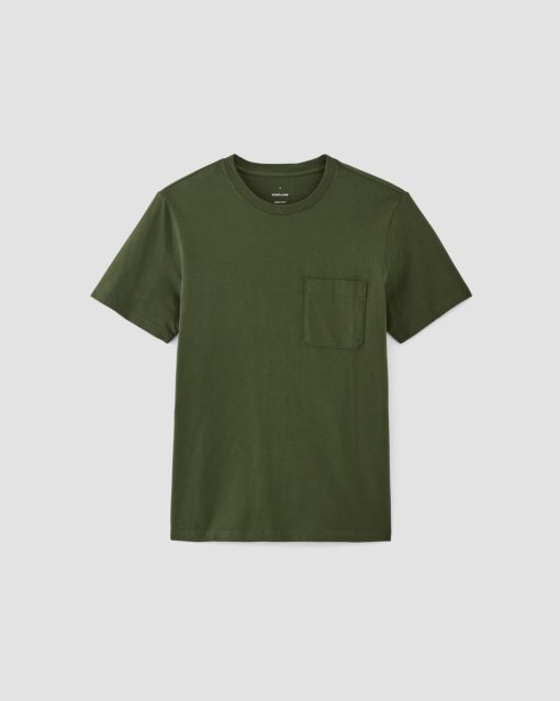 Alternative view of The Premium-Weight Pocket Tee | Uniform | Deep Moss Green