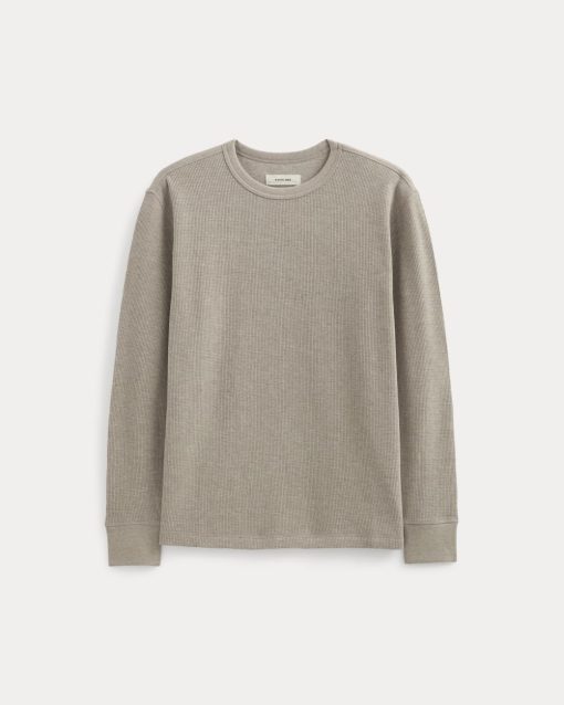 Alternative view of Thermal Crew in Cozy Waffle | Heathered Oatmeal