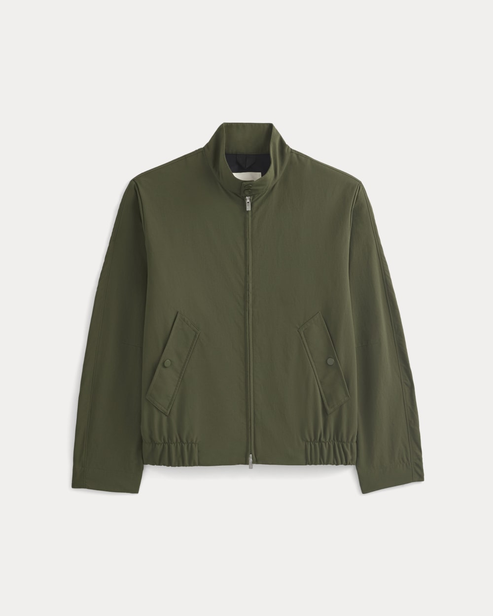 Re:Cycled Nylon Harrington Jacket | Olive Night - Image 2