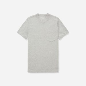 Alternative view of The Organic Cotton Pocket Tee |  Heathered Grey