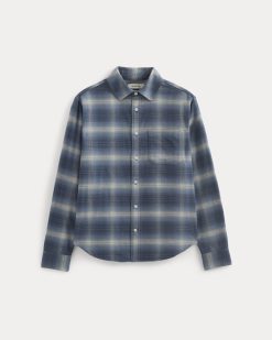 Alternative view of Brushed Flannel Shirt | Blue Ombre Plaid