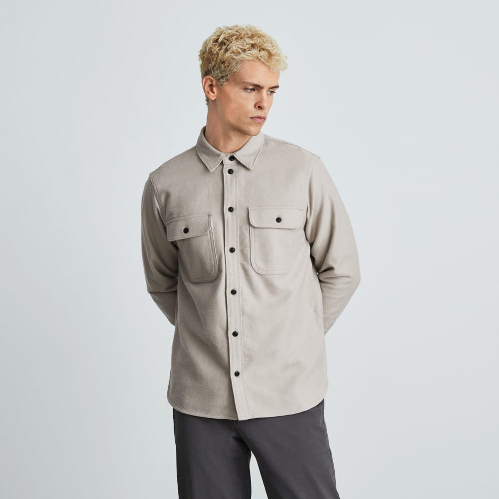 The Heavyweight Overshirt | Uniform | Stone - Image 2