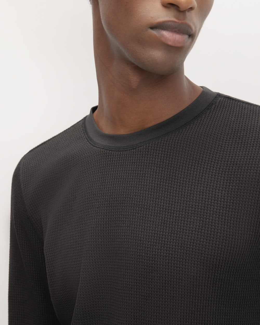 The Waffle Long-Sleeve Crew | Black - Image 3