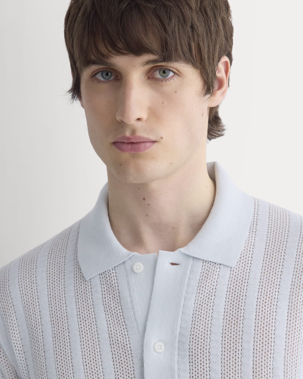 Textured Knit Resort Shirt | Skywriting - Image 4