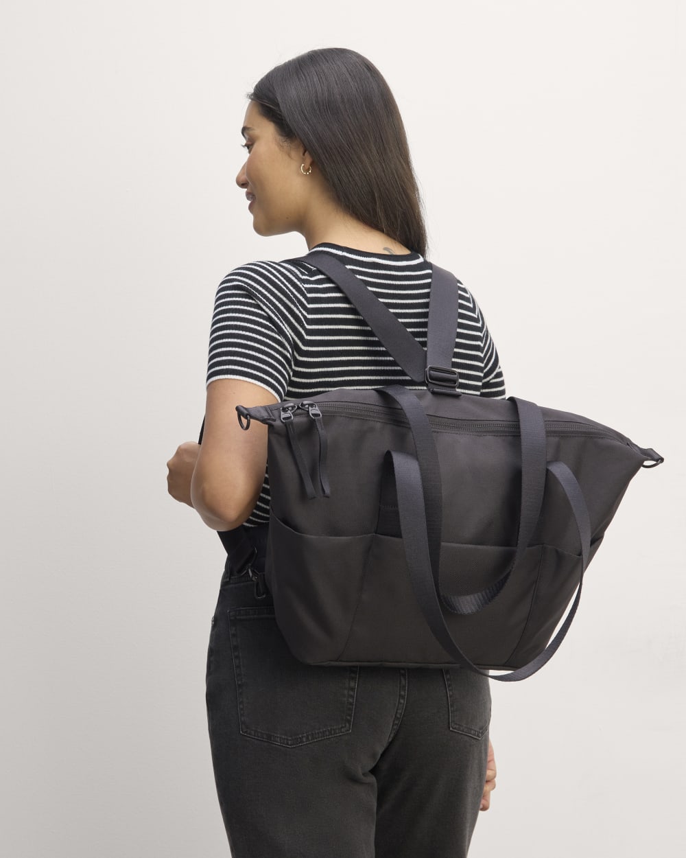 The ReNew Transit 3-Way Tote | Black - Image 7