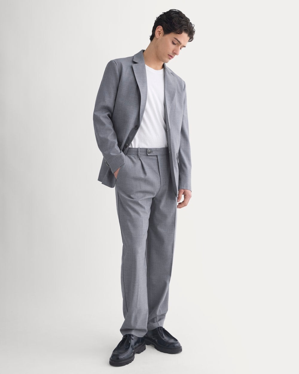 Tropical Wool Blazer | Heathered Grey - Image 3