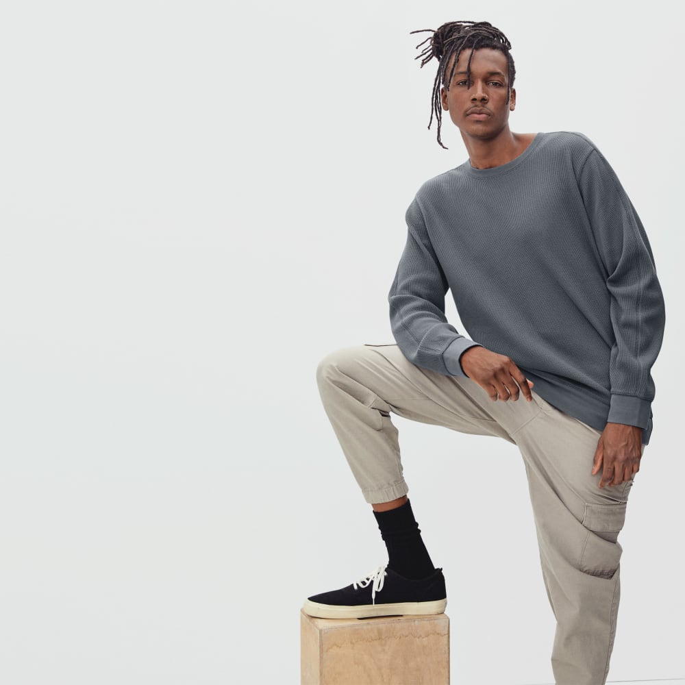 The Waffle Long-Sleeve Crew Tee | Slate - Image 5