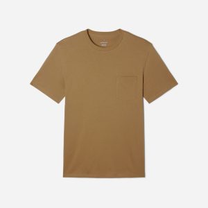 Alternative view of The Organic Cotton Pocket Tee | Dark Brown
