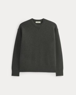 Alternative view of Luxe Merino Double-Knit Sweater | Heather Charcoal