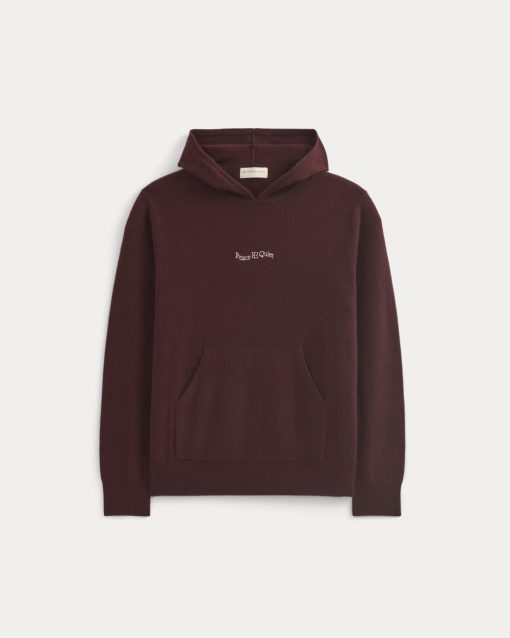 Alternative view of Everlane x Peace & Quiet Cashmere Hoodie | Wine
