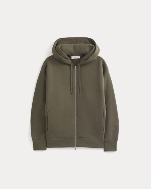 Alternative view of Luxe Fleece Full-Zip Hoodie | Olive Night