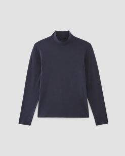 Alternative view of The Organic Cotton Long-Sleeve Turtleneck | Deep Navy