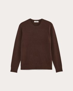 Alternative view of The Premium Merino Crew Neck Sweater | Heather Mahogany