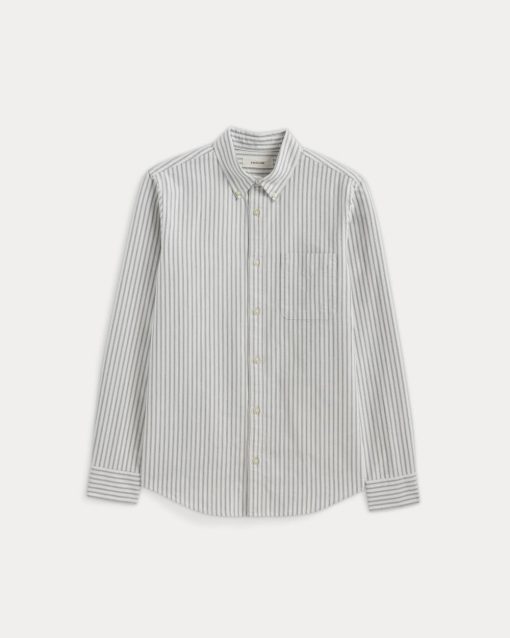 Alternative view of The Slim Oxford Shirt | Bone/Navy | Standard