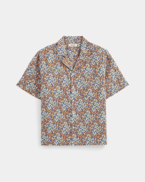 Alternative view of The Textured Resort Shirt | Soft Cobalt Floral