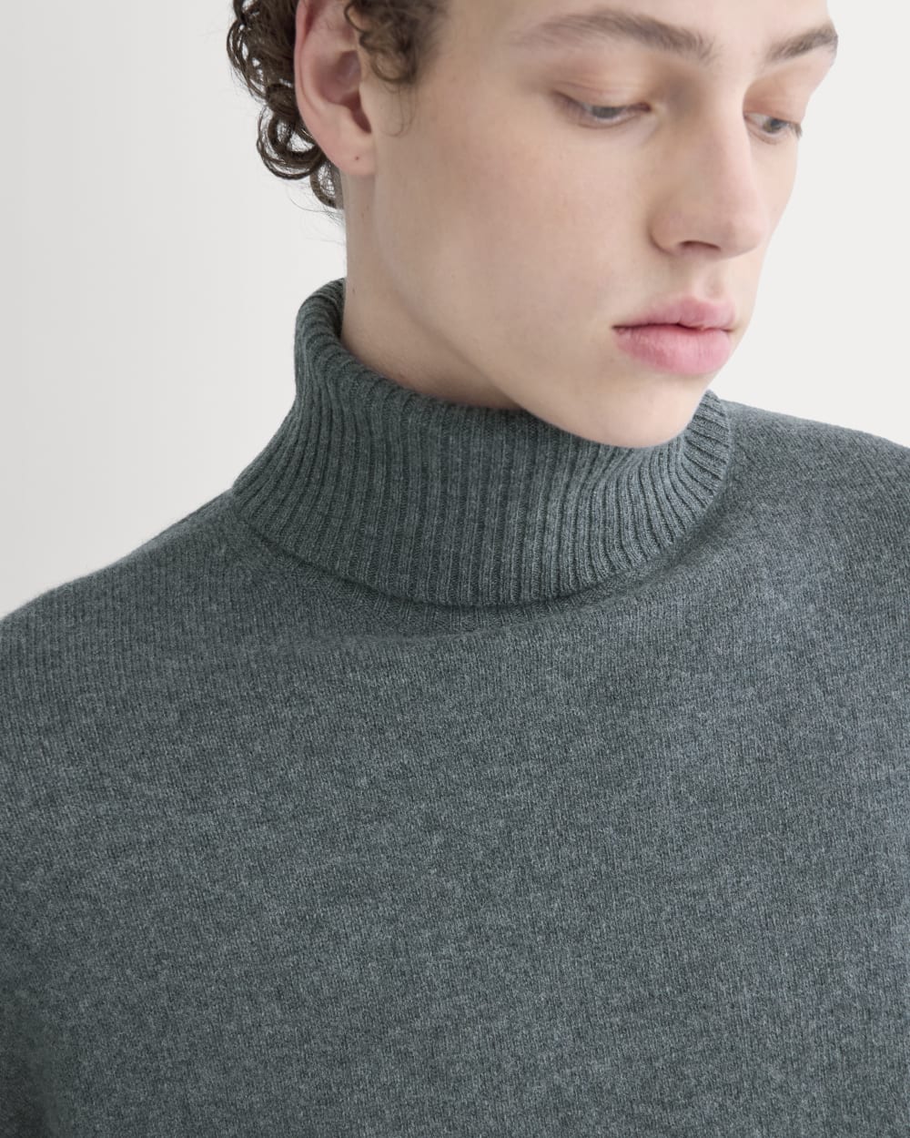 Luxe Merino Relaxed Turtleneck | Heather Midnight Navy - Image 4