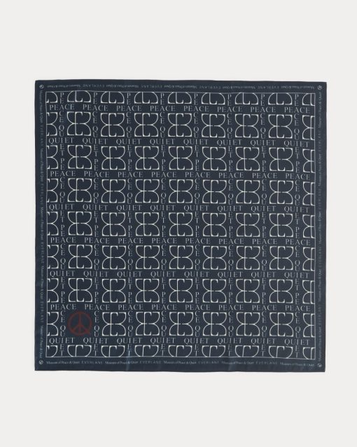 Alternative view of Everlane x Peace & Quiet Silk Bandana |  Navy