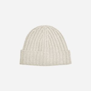 Alternative view of The Cashmere Beanie | Pale Heather Grey