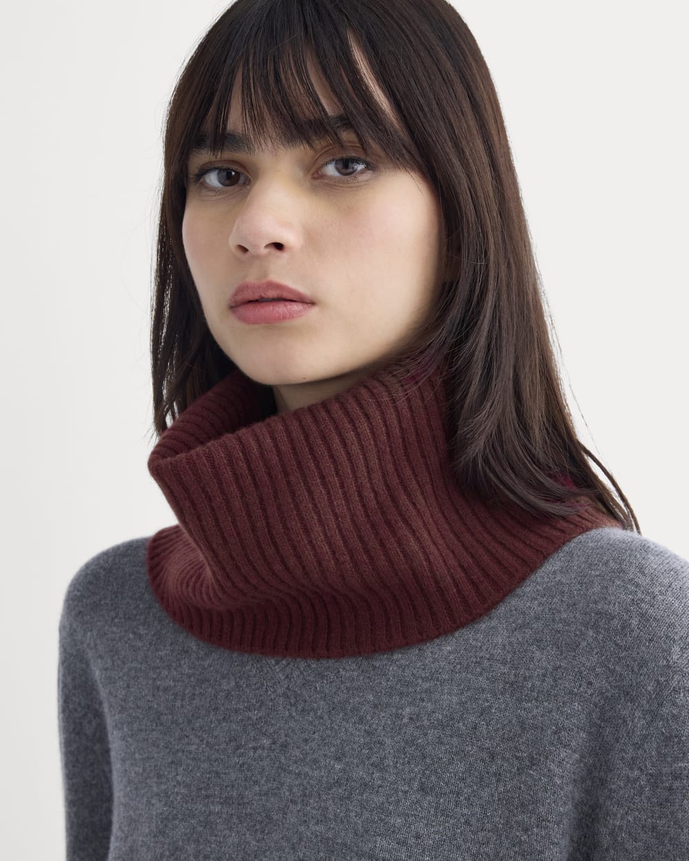 Cashmere Snood | Burgundy - Image 3