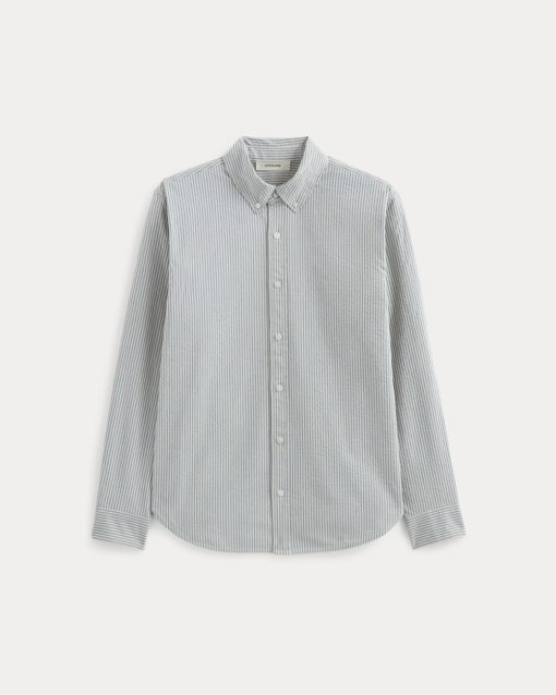 Alternative view of The Seersucker Long-Sleeve Shirt | Dutch Blue / Natural