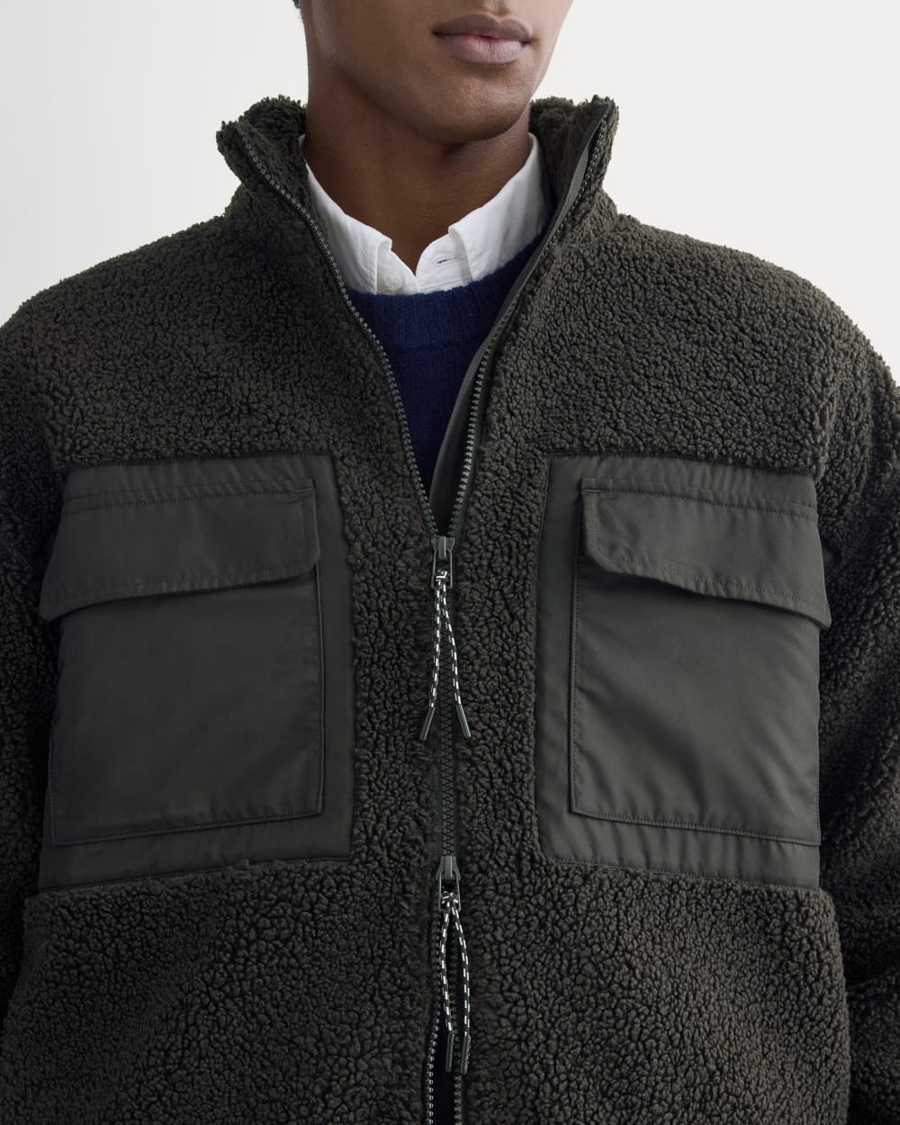 ReTrack Fleece Zip-Up | Black - Image 4