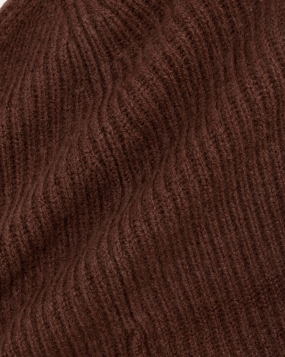The Cashmere Ribbed Beanie | Dark Mahogany - Image 3