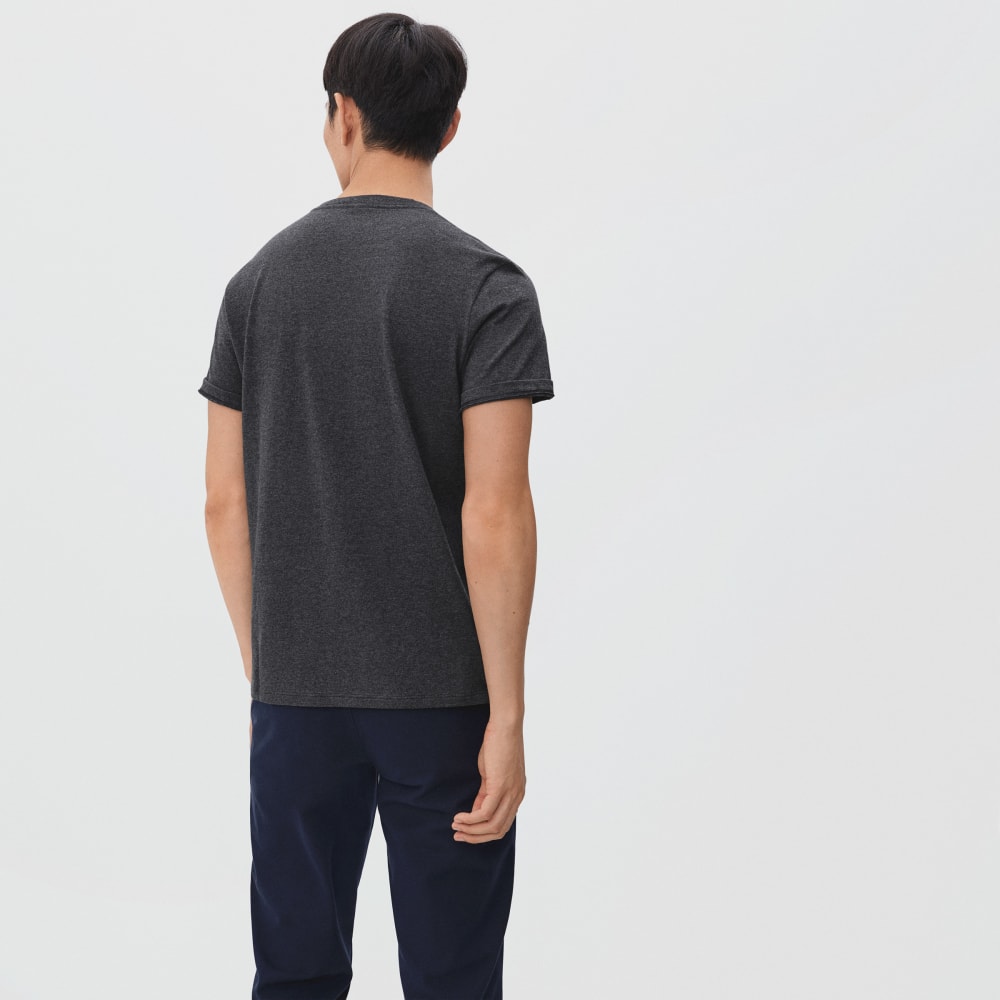 The Organic Cotton V-Neck Tee | Heather Charcoal - Image 3
