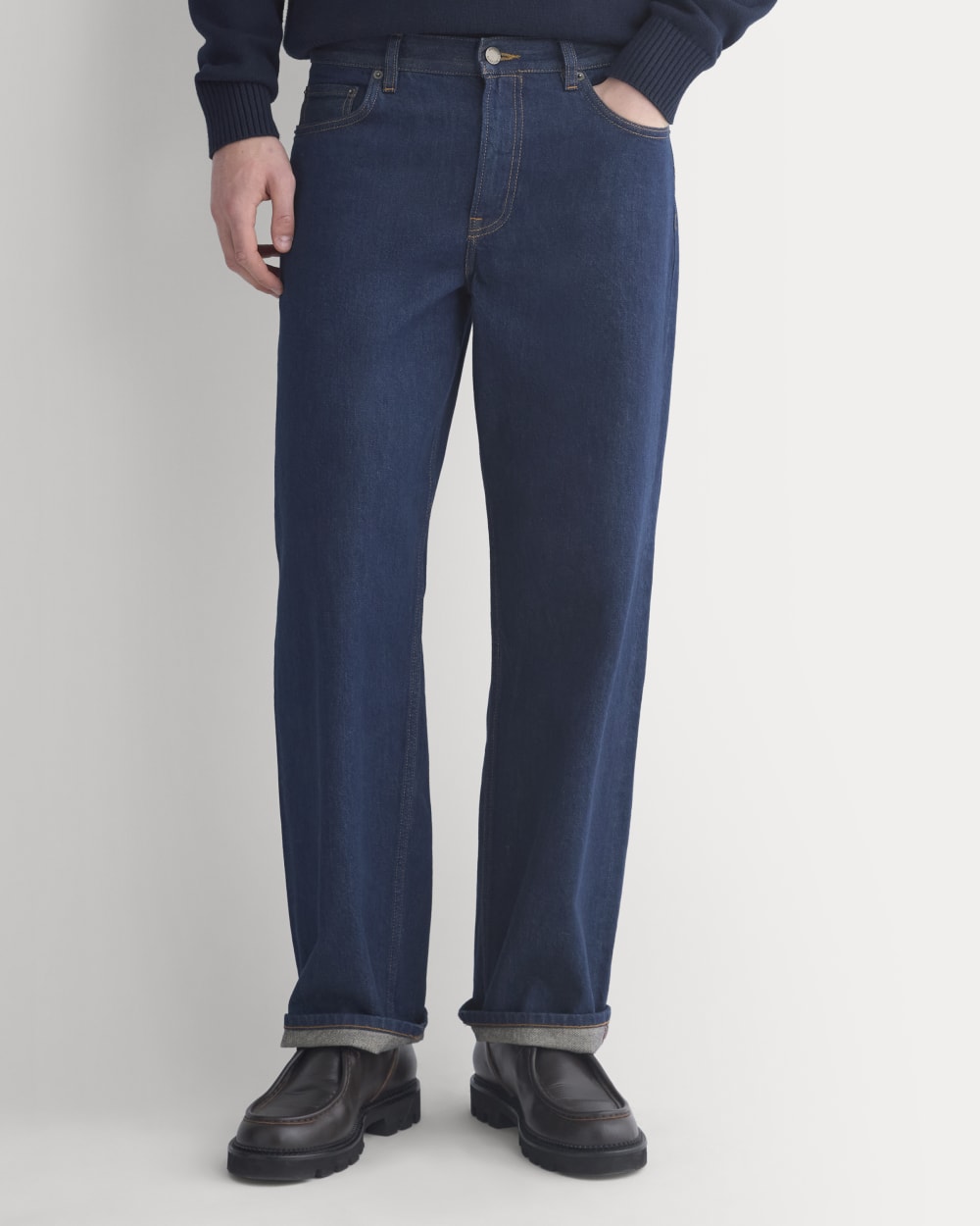 Relaxed Italian Selvedge Jean | Indigo Rinse - Image 3