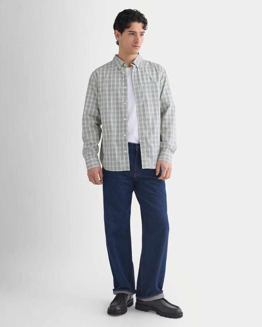 Washed Poplin Shirt | Skywriting/Multi - Image 6