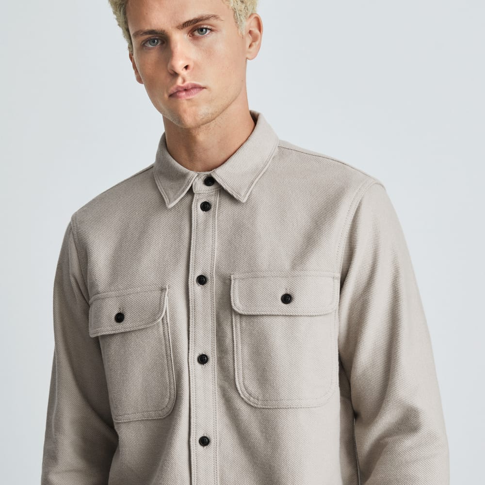 The Heavyweight Overshirt | Uniform | Stone - Image 3
